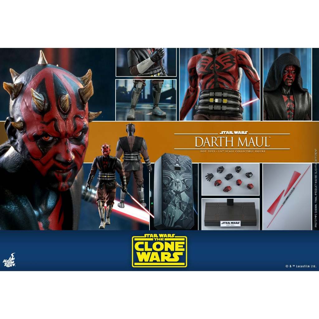 Hot Toys Star Wars The Clone Wars – Figurine Darth Maul TMS024 29 Cm (1/6) Édition Collector