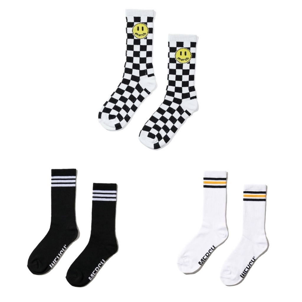 Merch Socks | ถุงเท้าผ้าคอตต้อน | ถุงเท้าแฟชั่นเกาหลี | ถุงเท้ายาว ...