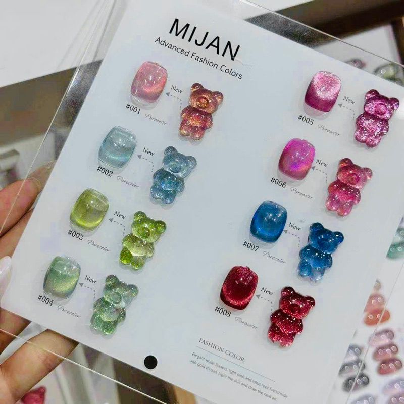 ชุดสีลูกแก้ว15ml MIJAN 8 COLORS แถมชารจสี สวย ราคาถูก | Shopee Thailand