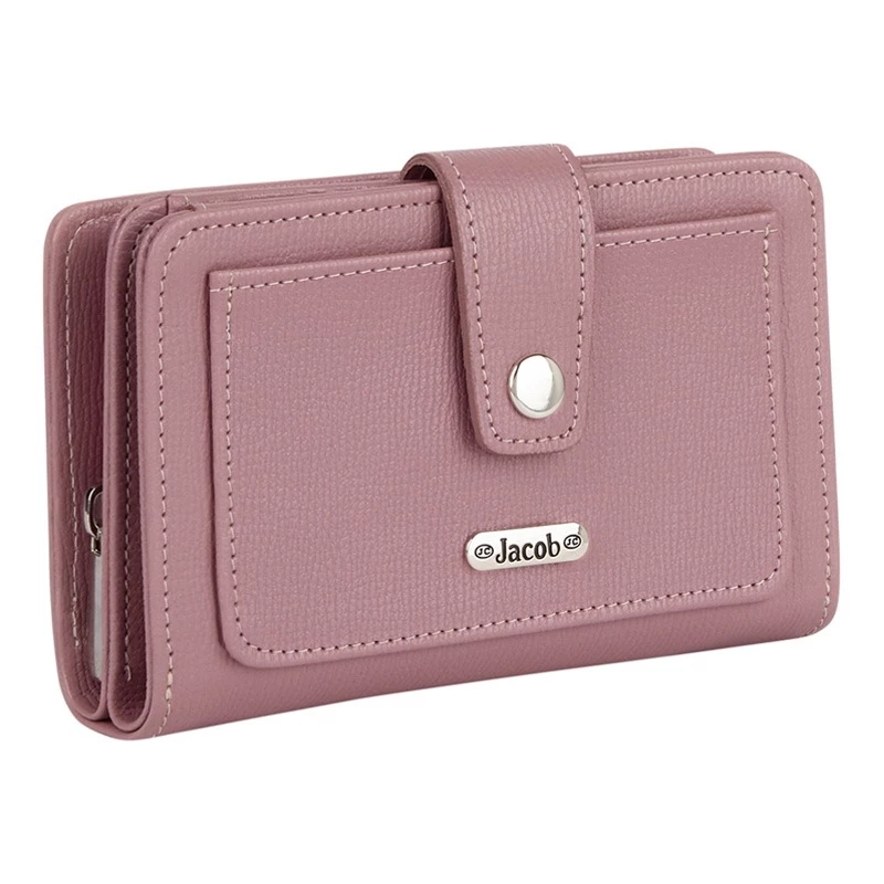 Jacob International กระเป๋าสตางค์ผู้หญิง หนังสังเคราะห์ รุ่น V32173 แบบพับสั้น มีช่องซิปและช่องบัตรหลายช่อง