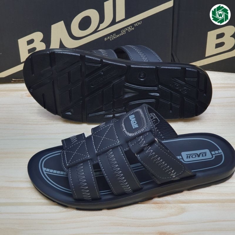 Baoji PM810 รองเท้าแตะสวม (39-44) สีดำ / สีน้ำตาล | Shopee Thailand