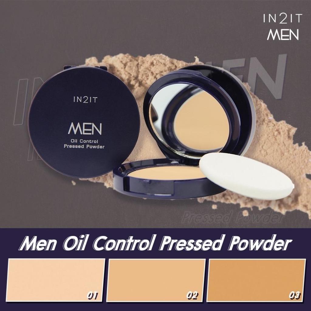 IN2IT Men แป้งพัฟ ผู้ชาย Oil Control Pressed Powder SPF 20 PA+++ แป้ง ...
