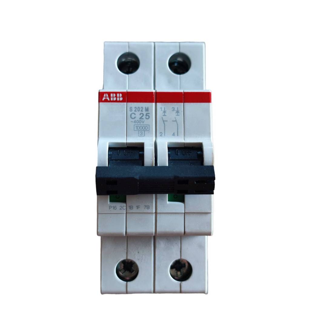 ABB S202M-C16, S202M-C25 เซอร์กิตเบรกเกอร์ MCB 2 โพล 10kA ขนาด 16A และ ...