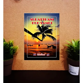 แม่เหล็กติดตู้เย็น สุราษฎร์ธานี สมุย  Fridge Magnet Surat thani Samui Thailand souvenir 2x3" Set 1 photo