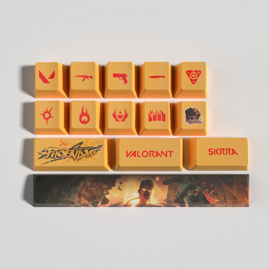 (พร้อมส่งจากไทย) Valorant Keycap คีย์แคป ปุ่มกดคีย์บอร์ด 14 keys OEM ...