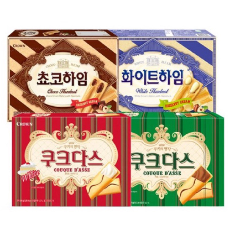 [ถูกสุด] Crown Choco Biscuit บิสกิตสอดไส้ช้อคโกแลต ของแท้จากเกาหลี ...