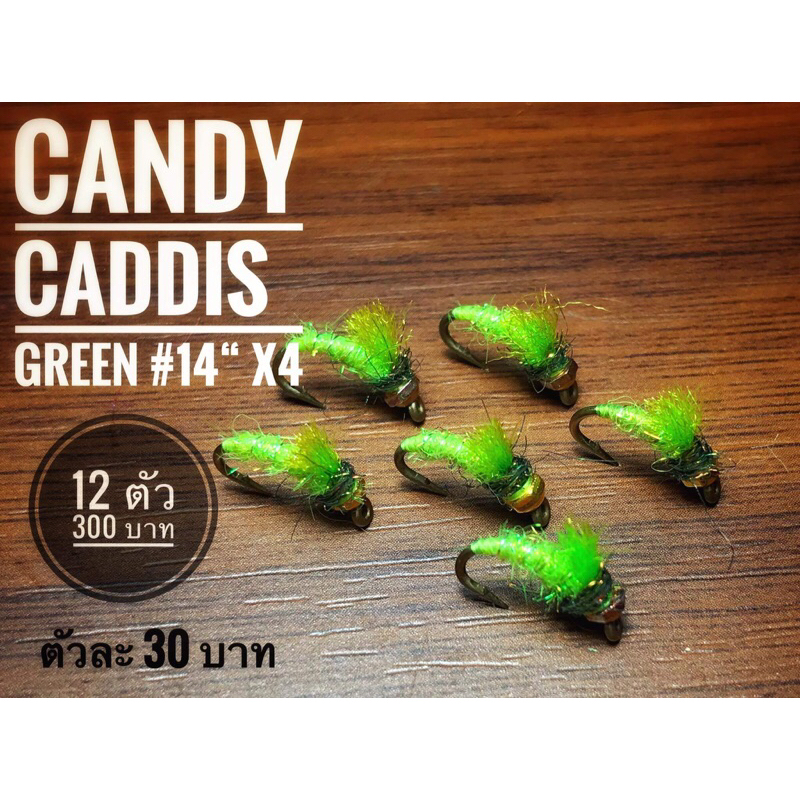 เหยื่อฟลาย Nymph” Candy CADDIS # -14 hook Shopee Thailand