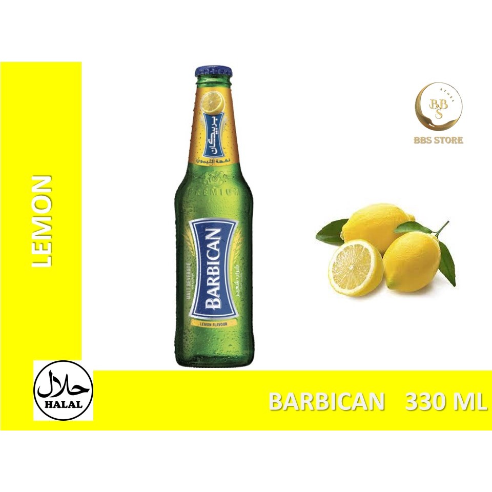 Barbican Malt Beverage Lemon 330ml NonAlcohol, Halal Shopee Thailand