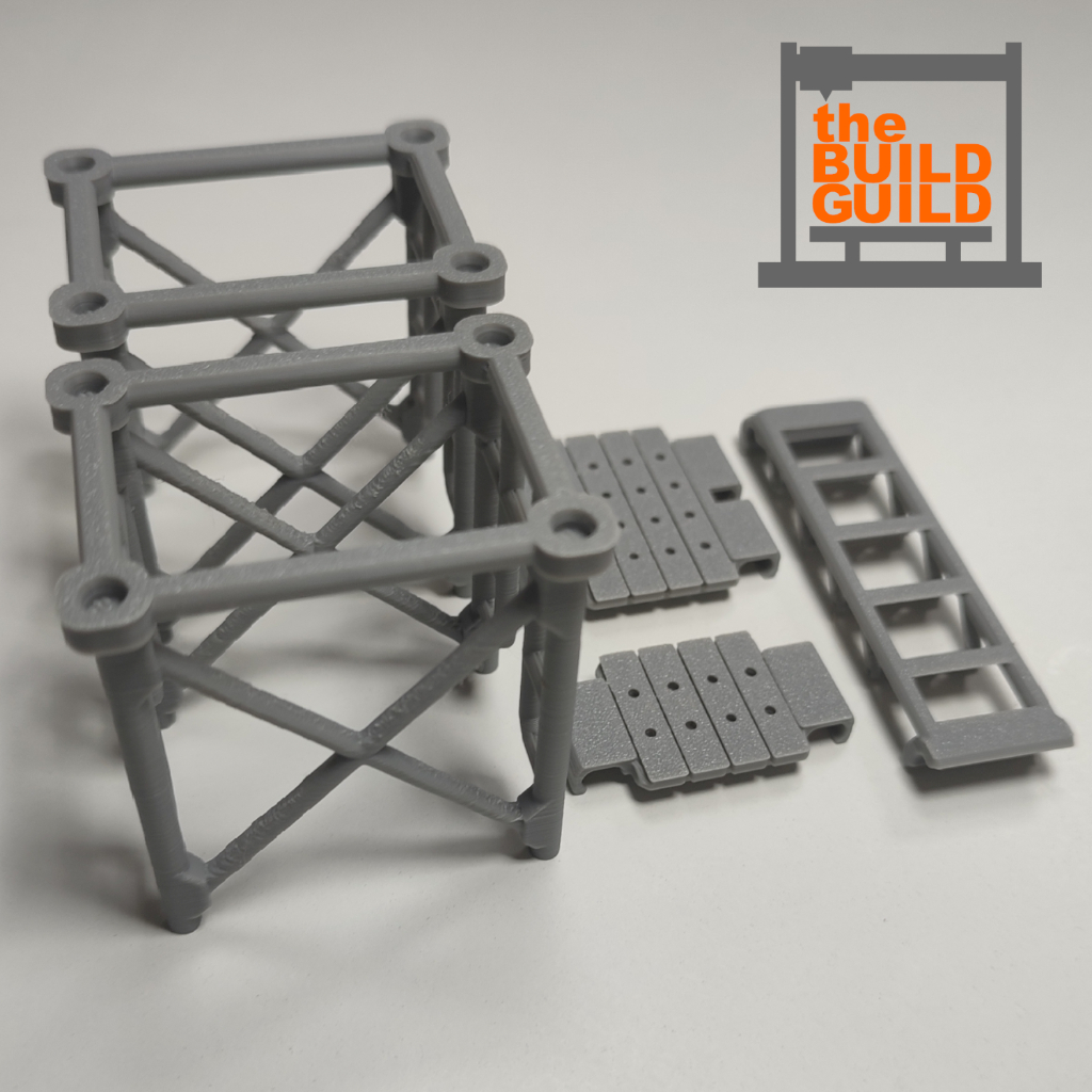 โมเดลชุดนั่งร้านจำลอง Scaffold Set in 28mm Heroic Scale for Wargaming ...