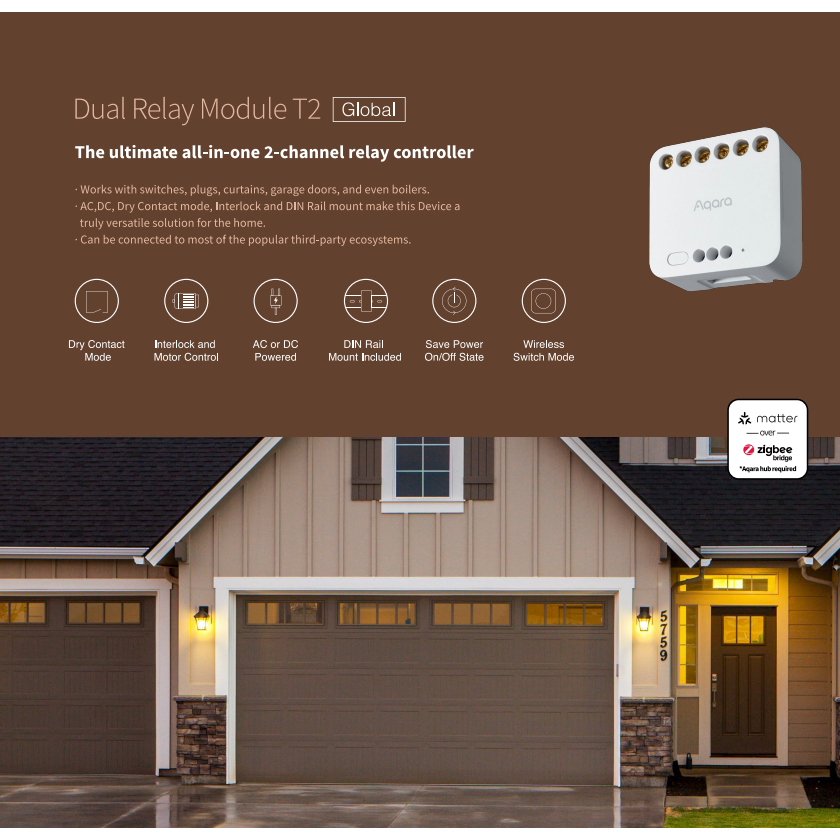 Aqara Dual Relay Module T2 โมดูลรีเลย์ | Shopee Thailand