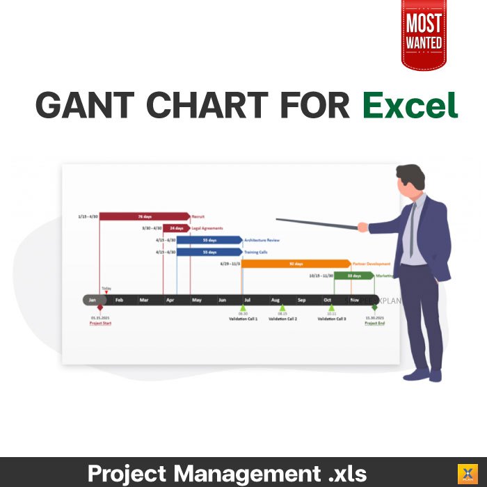 Gant Chart For excel Template Full Working | Shopee Thailand