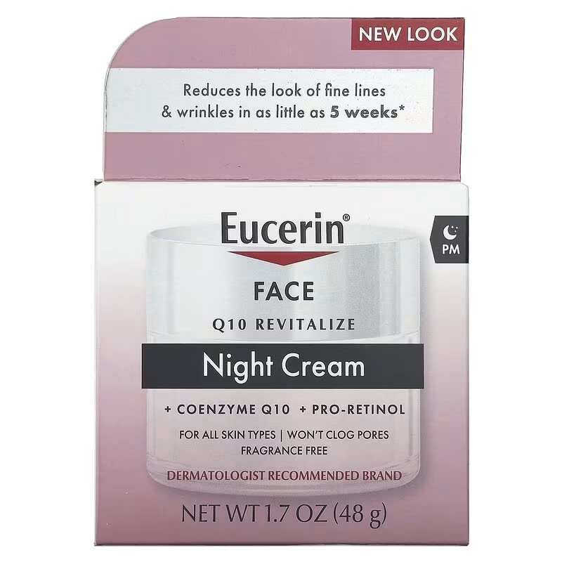 ҧ׹) Eucerin Q10 Revitalize, Night Cream, Fragrance Free, 1.7 fl oz  (48 g) | Shopee Thailand