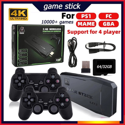 เกมส์ต่อทีวี game stick เกม HDMI 4K เครื่องเล่นเกมย้อนยุค ที่จับเกม ...