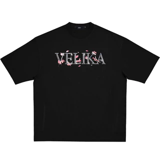 VELIKA “Orchid” Oversize T-Shirt - BLACK