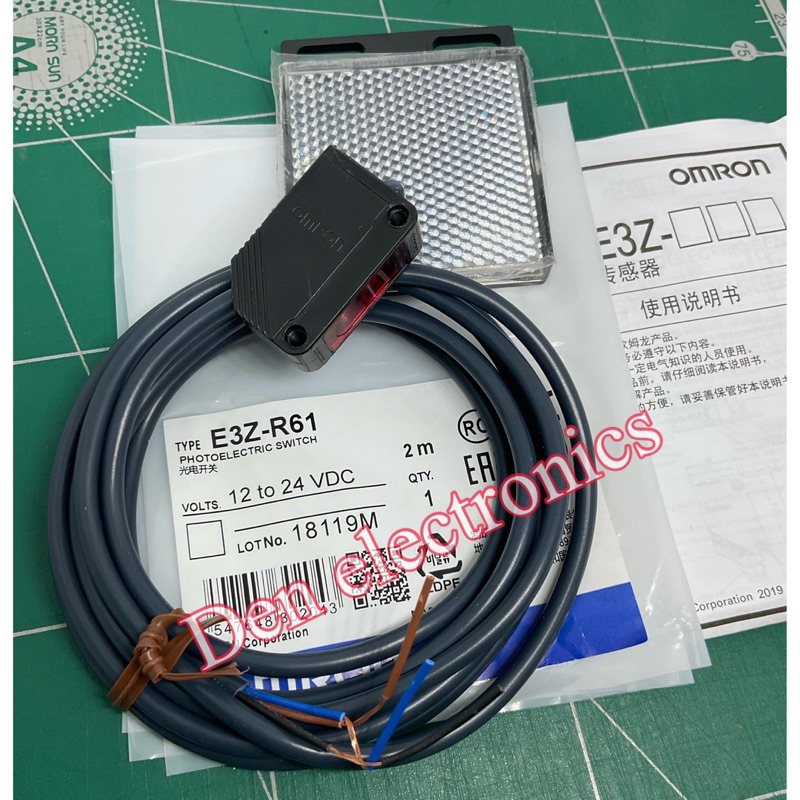 เซ็นเซอร์E3Z-R61 (NPN-NO) ใช้คู่กับแผ่นสะท้อน Photoelectric โฟโต้ ...