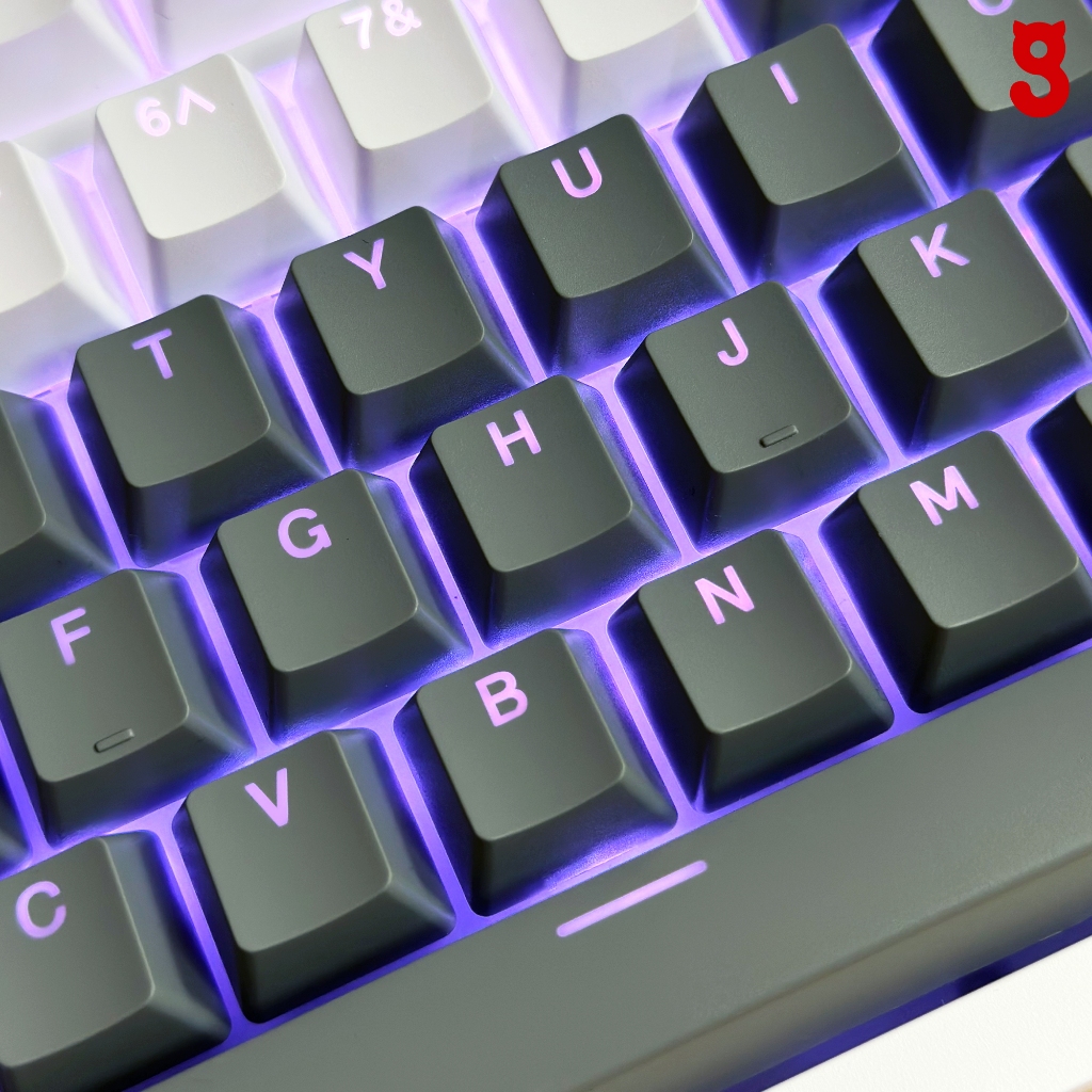 (พร้อมส่งจากไทย) คีย์แคป EN 109 คีย์ 100% Minimal Grey keycap ...