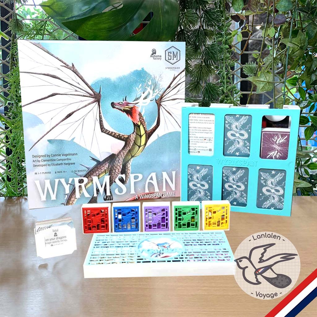 Game Trunk Wyrm Organizer For Wyrmspan (Sky Blue...