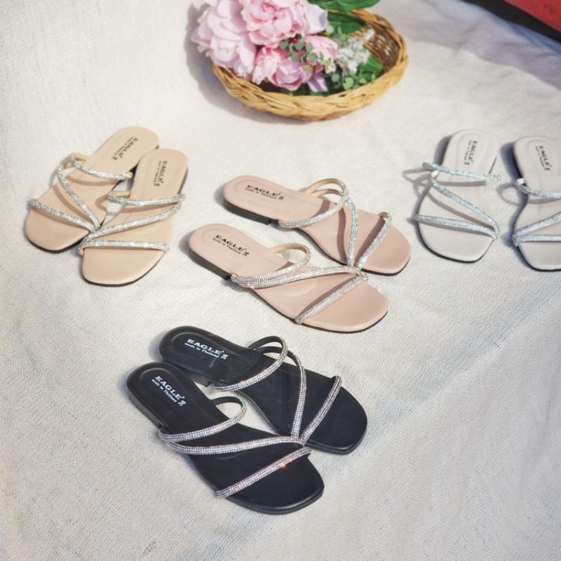 ลด 50% เก็บโค้ดในไลฟ์สด 🌟 OHODOODEE⭐️ รองเท้ารัดข้อเท้าสายเพรชสองสาย C242 , C244⭐️🌟 - 3