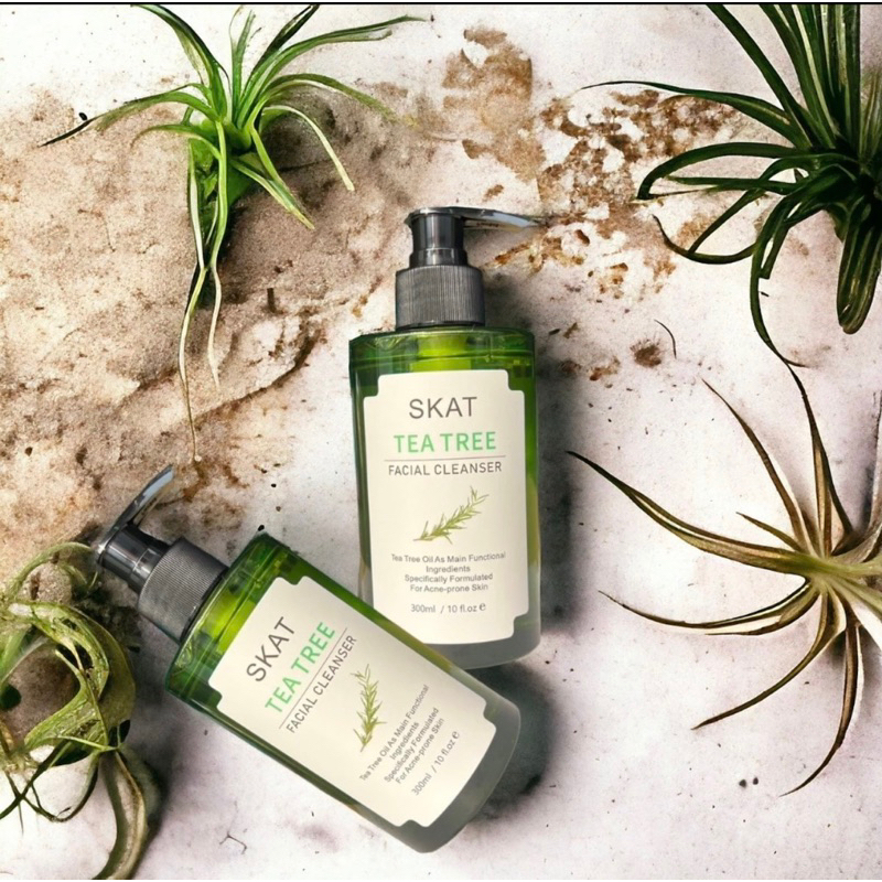 SKAT TEA TREE เจลล้างหน้าทีทรี โฟมล้างหน้า สูตรอ่อนโยนสำหรับคนเป็นสิว ...