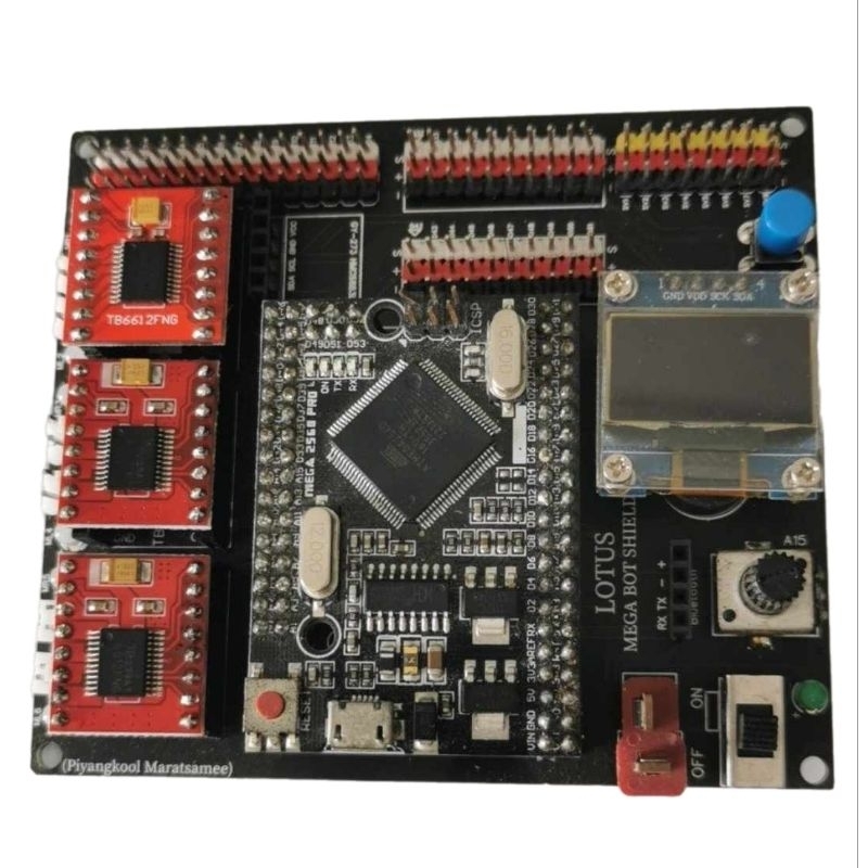Lotus Mega Bot (พร้อมบอร์ดและโมดูล Mega Pro Mini+OLED+ Motor Driver ...