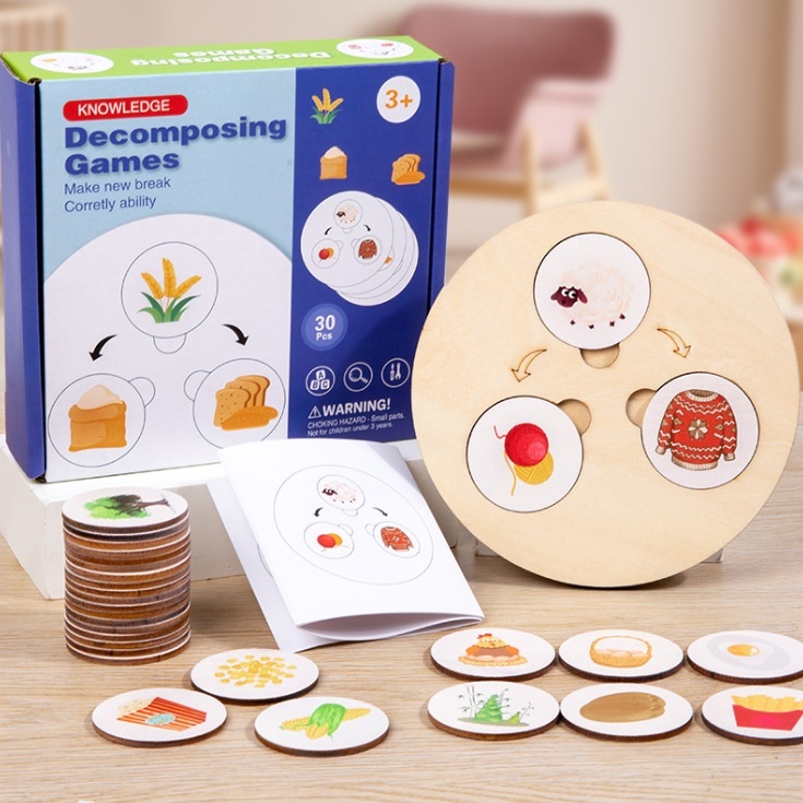 Montessori decomposition games : Evolution & growth process puzzle ชุด ...