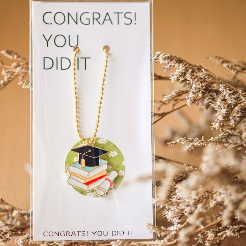 พวงกุญแจ congratulations+โซ่ไข่ปลาสีทอง, ของขวัญปัจฉิม, ของแจกเพื่อน ...