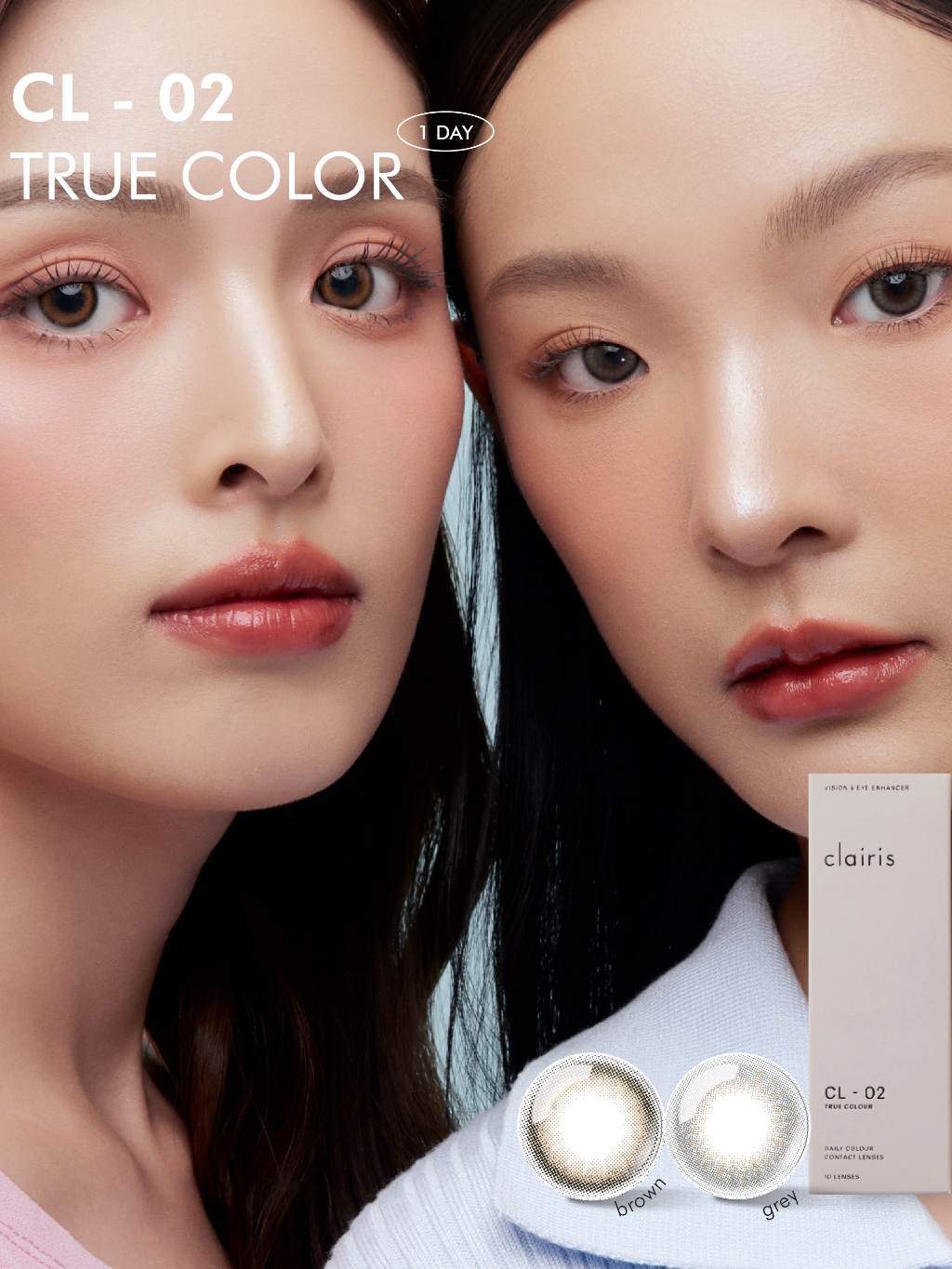 Clairis 1Day: รุ่น CL-02 TRUE COLOR SET (สี Brown + สี Grey ...