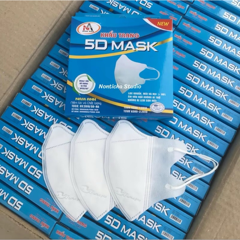 Famapro 5d Mask แมสนก สีขาว 