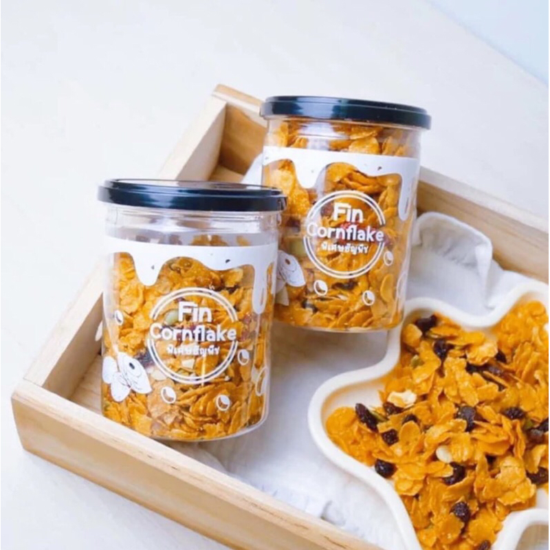 คอนแฟลกคาราเมลผสมธัญพืช Fin Cornflake | Shopee Thailand