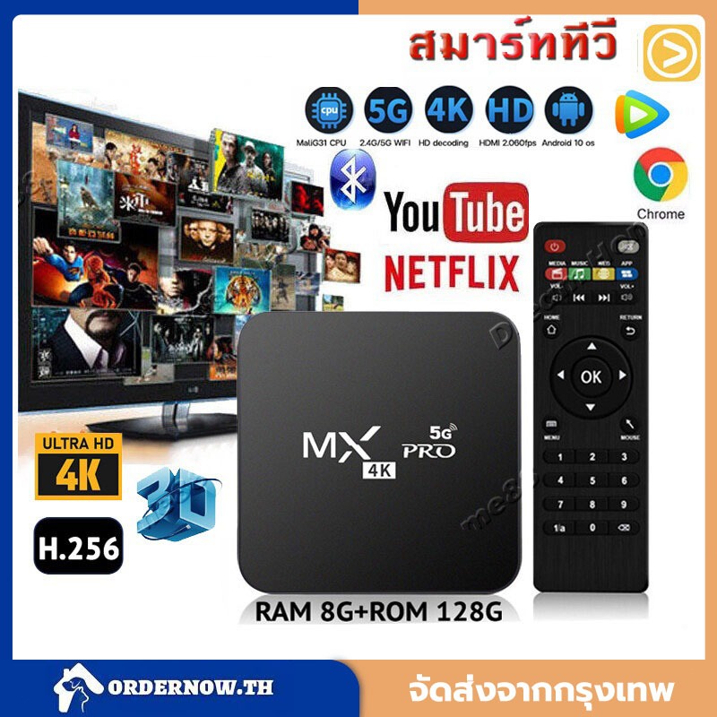 TV BOX กล่องทีวี ดิจิตอล Android BOX 4K กล่องรับสัญญาณทีวีดิจิตอล กล่อง ...