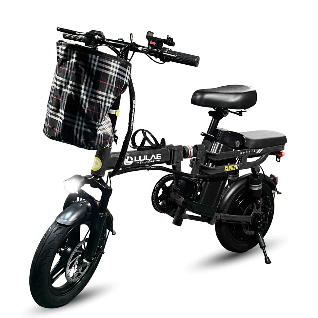 LULAE V5s จักรยานไฟฟ้าพับได้ มอเตอร์ 350W แบตเตอรี่ 36V 12A พกพาง่าย ประหยัดพลังงาน