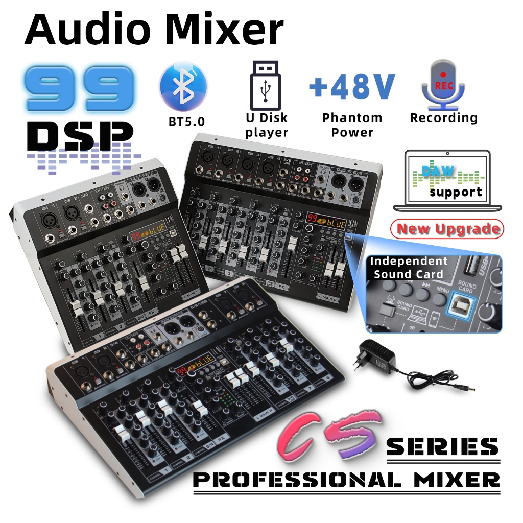 Audio Mixer อุปกรณ์ผสมเสียงระดับมืออาชีพช่องยูเอสบี และอุปกรณ์ปรับเสียง ...