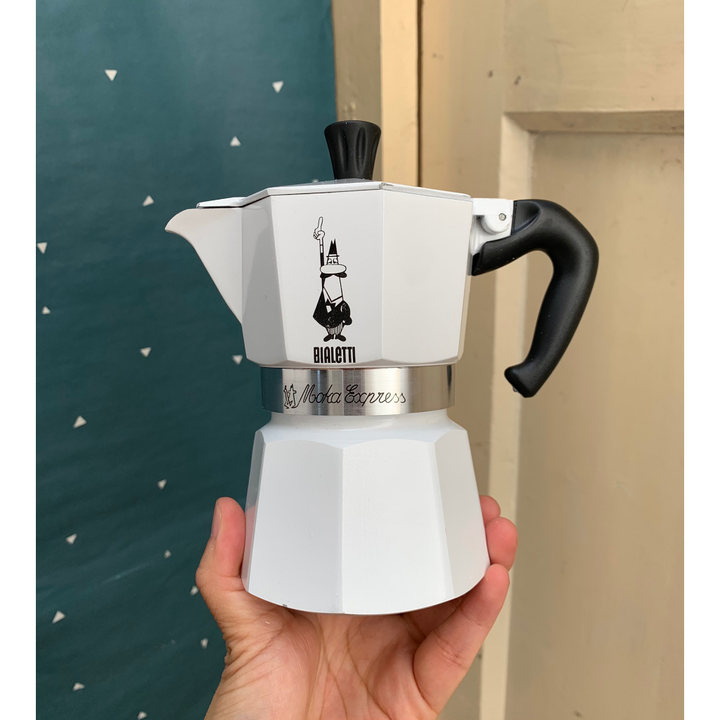 Bialetti Moka Pot Prulìa สีขาว ปริมาณ 3 แก้ว นำเข้าจากอิตาลี | Shopee ...