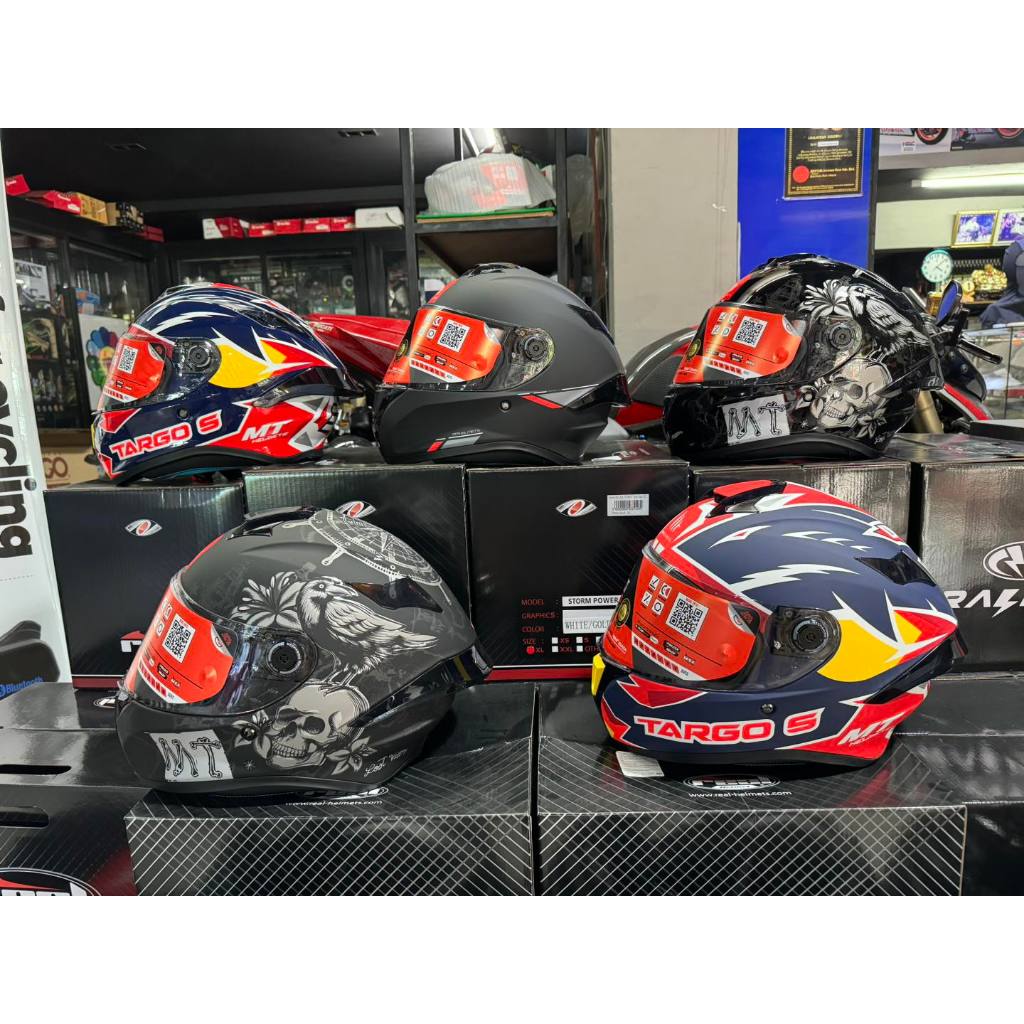 หมวกกันน็อค MT TARGO S และ Pro รุ่นใหม่ล่าสุด แถมฟรีสปอยเลอร์ | Shopee ...