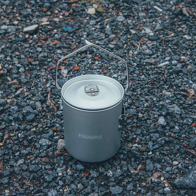 Fire-Maple Frost 800 ml aluminium lunchbox kampeerkookset met opvouwbare handgreep | Eetblik voor kinderen en volwassenen voor kamperen, reizen en vissen