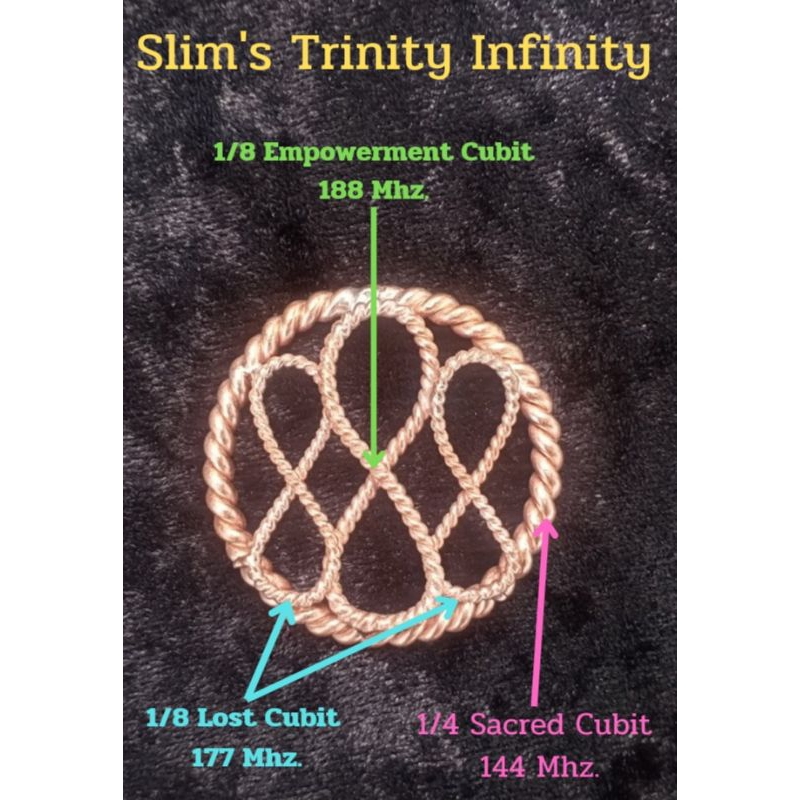 จี้ห้อยคอพร้อมสร้อยคอ Slim's Trinity Infinity Tensor Ring (คลื่น 144 ...