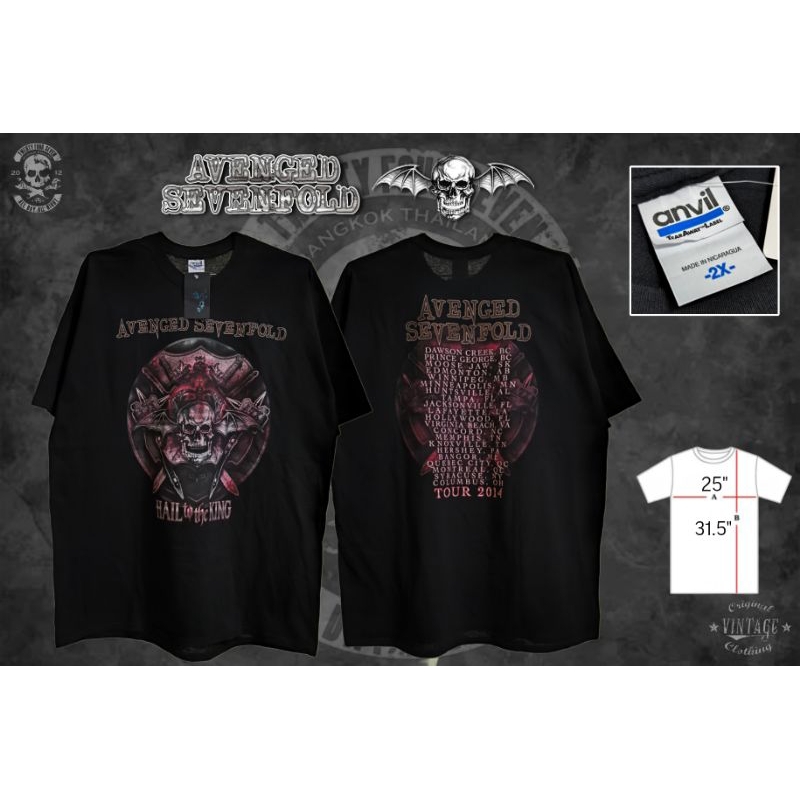 Avenged Sevenfold Hail To The King Official Band T-Shirt - Men's/Unisex Tee