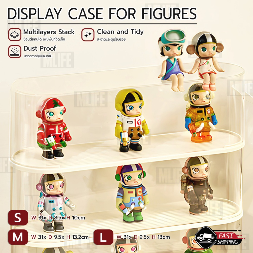 Mlife กล่องใส่โมเดล กล่องโมเดล อะคริลิค ฟิกเกอร์ กล่องเก็บโมเดล Acrylic Figure Model Popmart