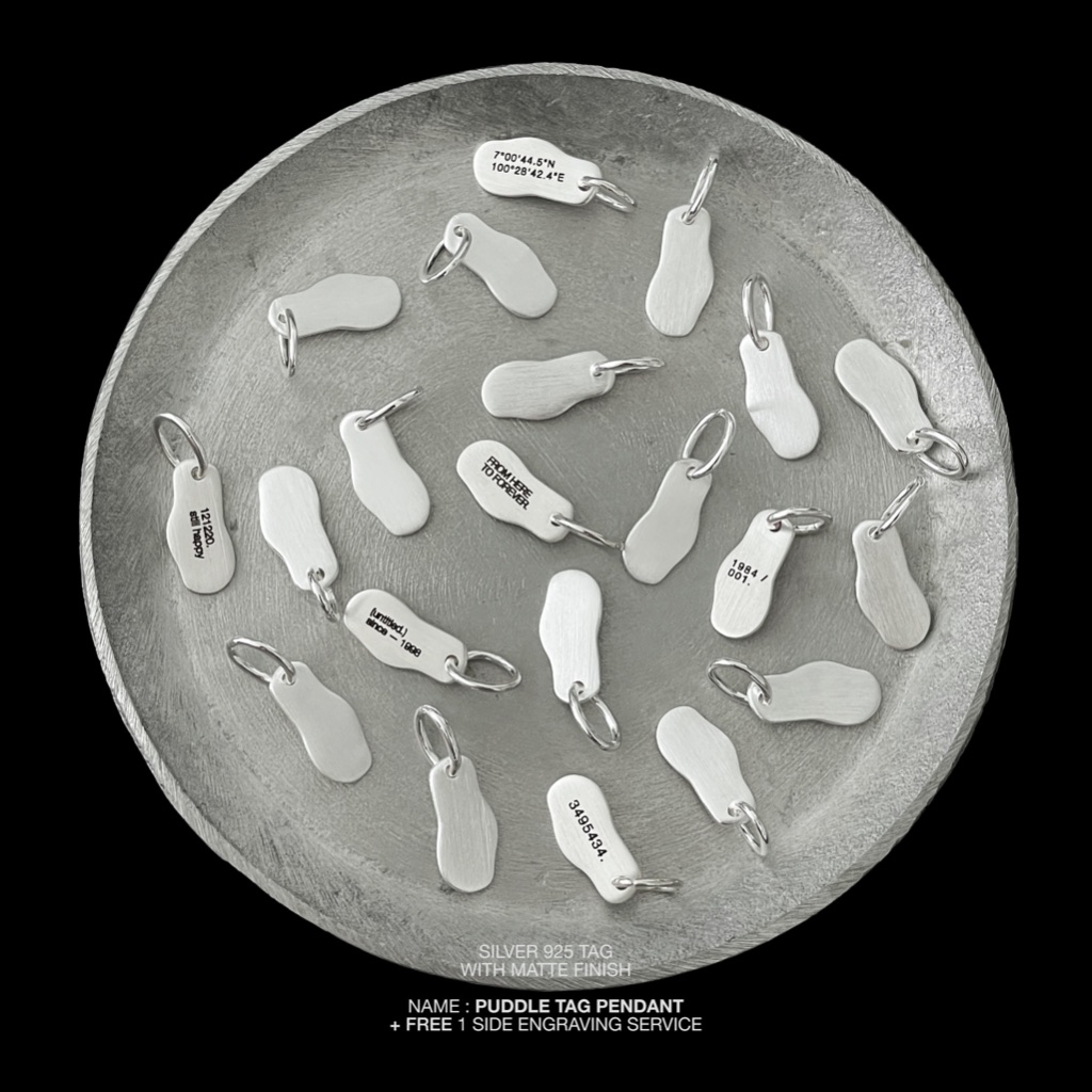 (ไม่รับเก็บเงินปลายทาง) / (pendant,เฉพาะจี้) : PUDDLE TAG SILVER925 ...