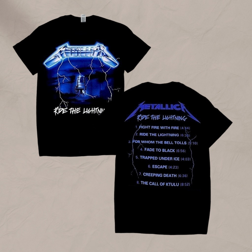 Metallica Ride The Lightning Tracks Official Merch T-Shirt M/L/XL Neu