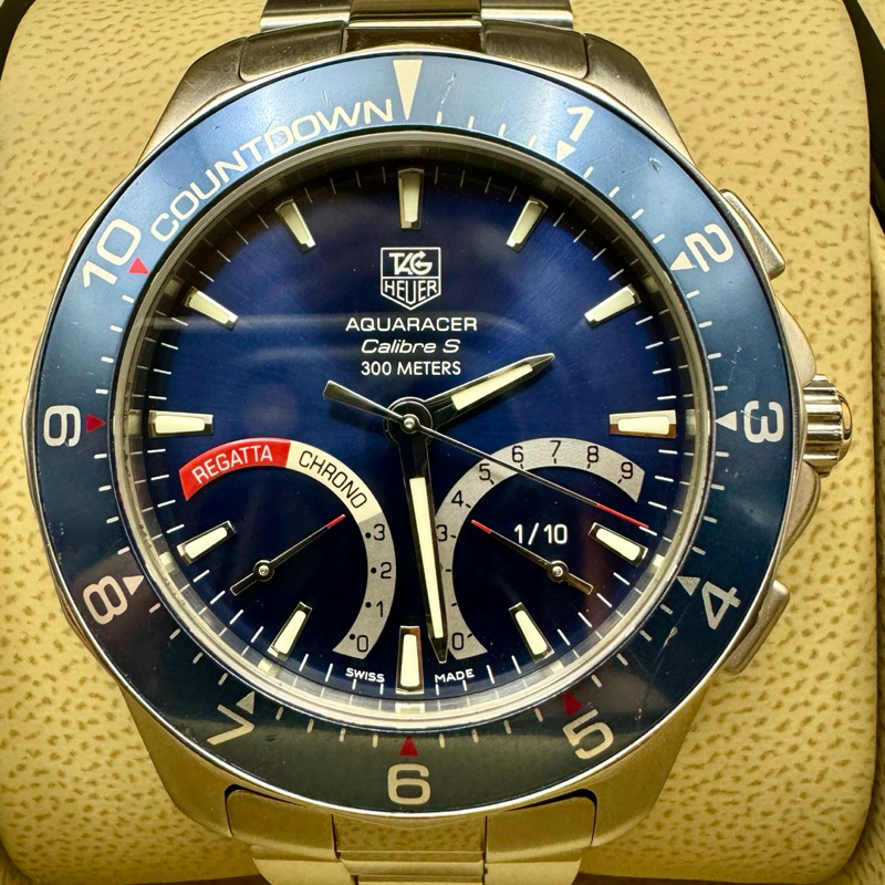 Tag Heuer Aquaracer Calibre S Regatta Blue Dial Mens Watch CAF7110 Shopee Thailand