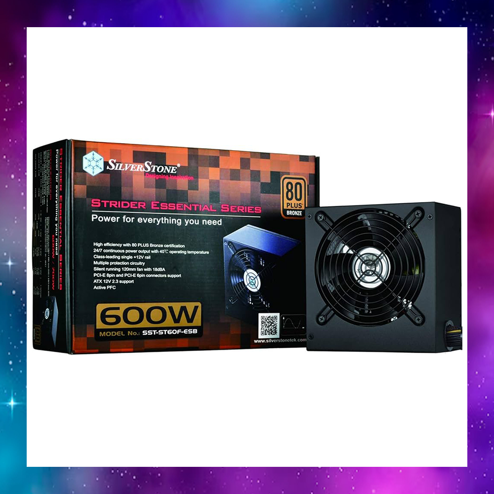 600 Watt Silverstone Strider Essential Series Non-Modular 80