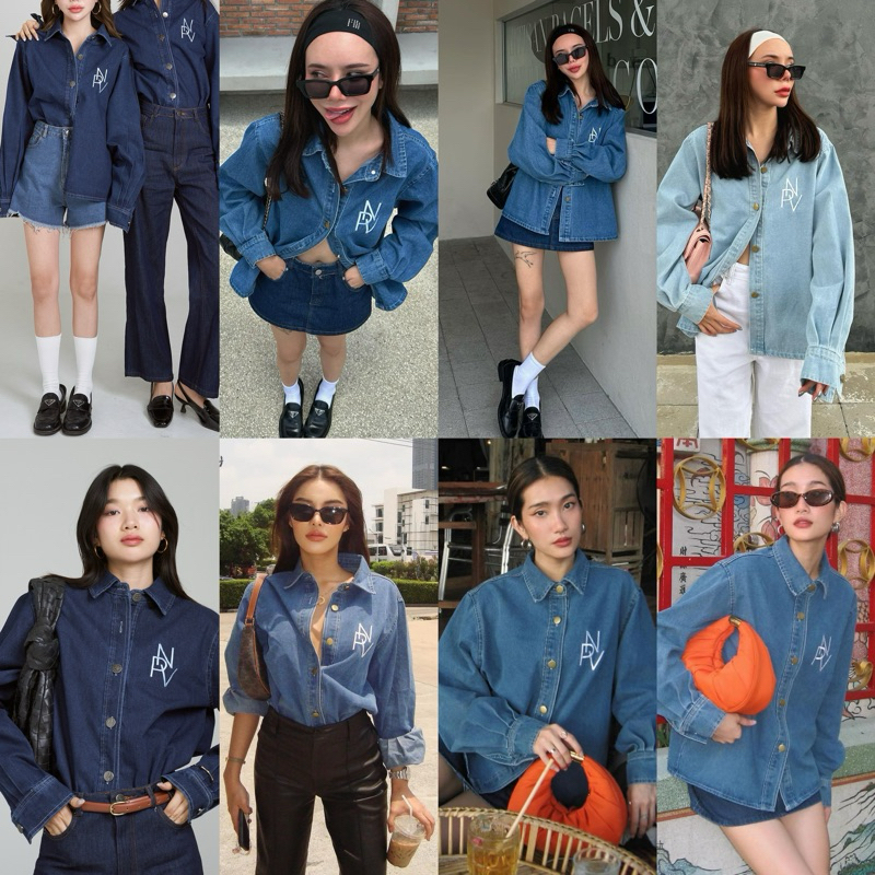 NAPATVOGUE - NPV SUPER DENIM SHIRT | Shopee Thailand