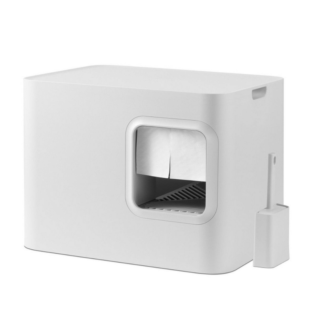 PANDO J1 Cat Litter Box ห้องน้ำแมว มินิมอลสไตล์ สีขาว (White)(1pcs ...