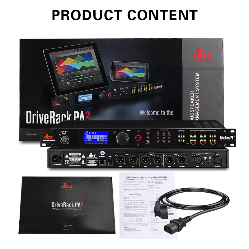 DBX DriveRack PA2 อินพุตคู่, โปรเซสเซอร์การจัดการลําโพงที่สมบูรณ์ของ ...