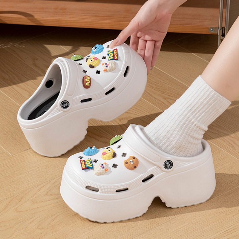 LGShoes งานปังเข้าใหม่พร้อมส่งมาก รองเท้าแตะหัวโตแฟชั่น งานเสริมส้น ทรงดี ใส่สบายเข้ากับรูปเท้า สีสวยน่ารักพร้อมส่ง 5 ส