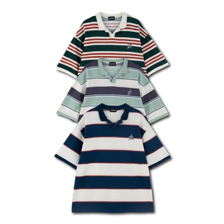 URTHE - เสื้อโปโล Oversize ลายทาง รุ่น ST POLO