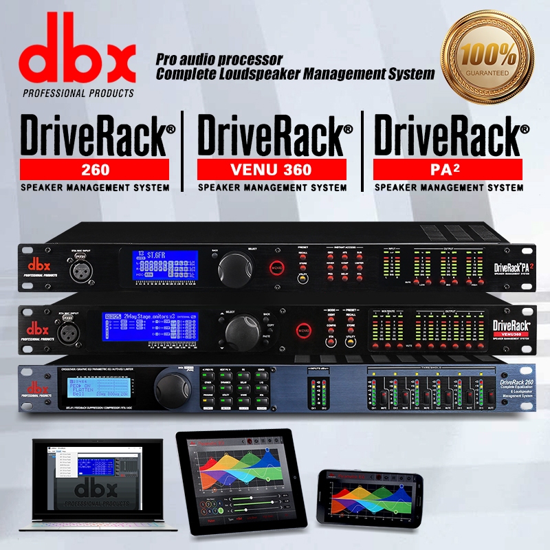 DBX PA2/260/360 โปรเซสเซอร์เสียงดิจิตอลมัลติฟังก์ชั่น, อีควอไลเซอร์พารา ...