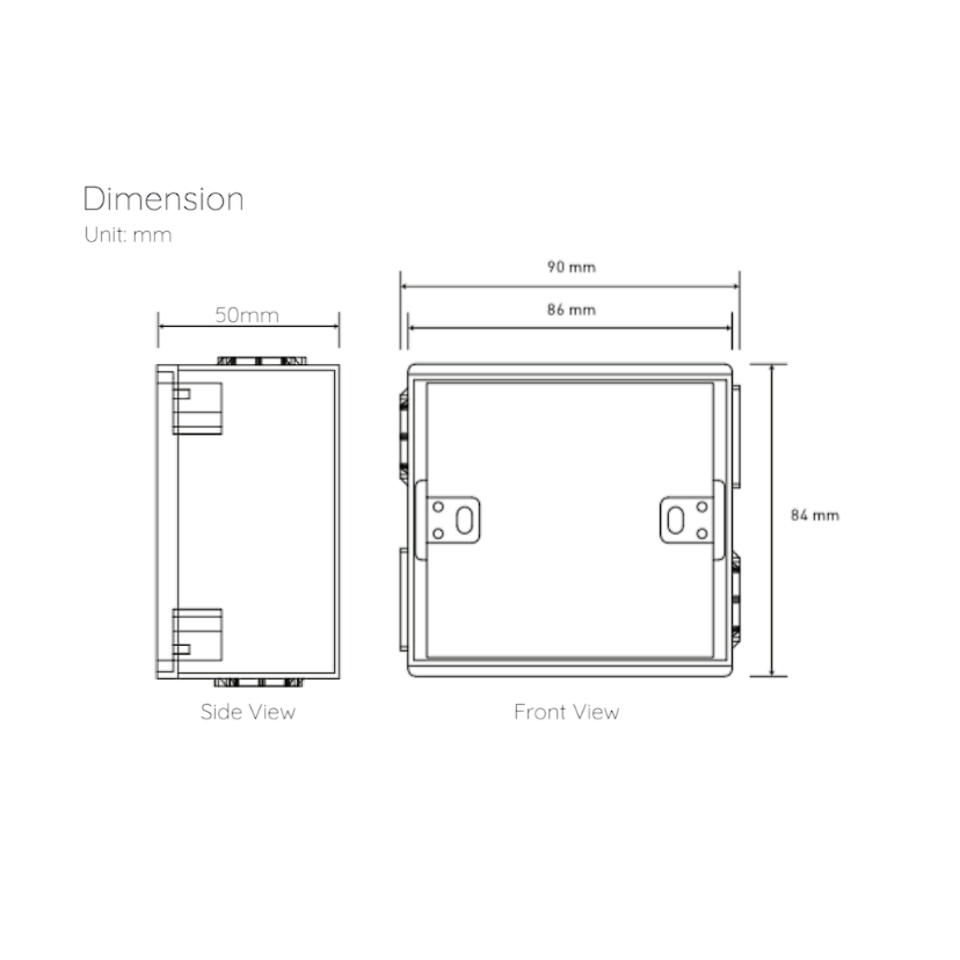 Box กล่องฝังผนัง ทรงสี่เหลี่ยมจัตุรัส [SAHN] รุ่น White Series (OT-BA4 ...