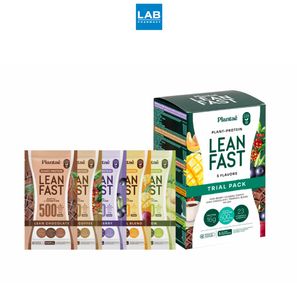 Plantae Protein Lean Fast Trial Pack 5 Flavors 5 Sachet แพลนเต้ โปรตีน ...